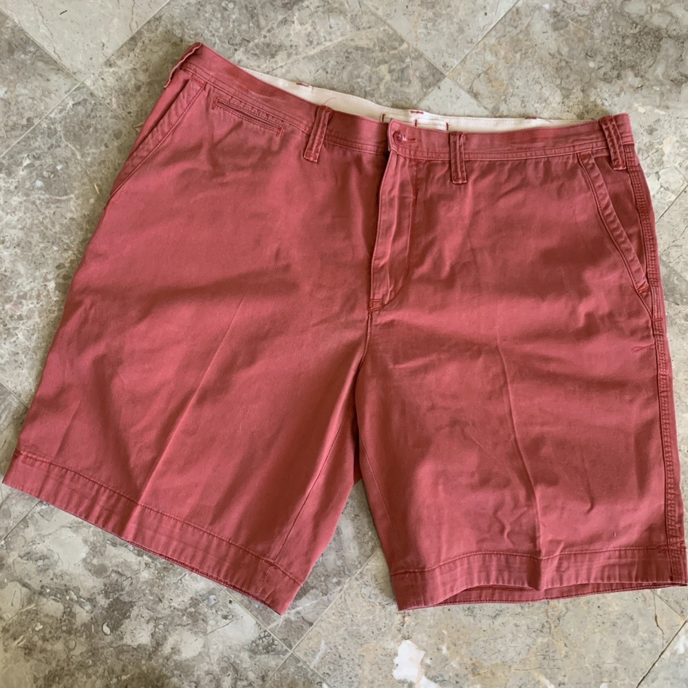 Polo Ralph Lauren Chino Shorts Mens Size 42 Burgundy Relaxed Fit 100 % Cotton